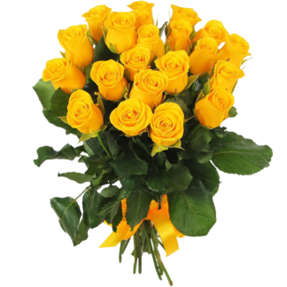 21 yellow roses